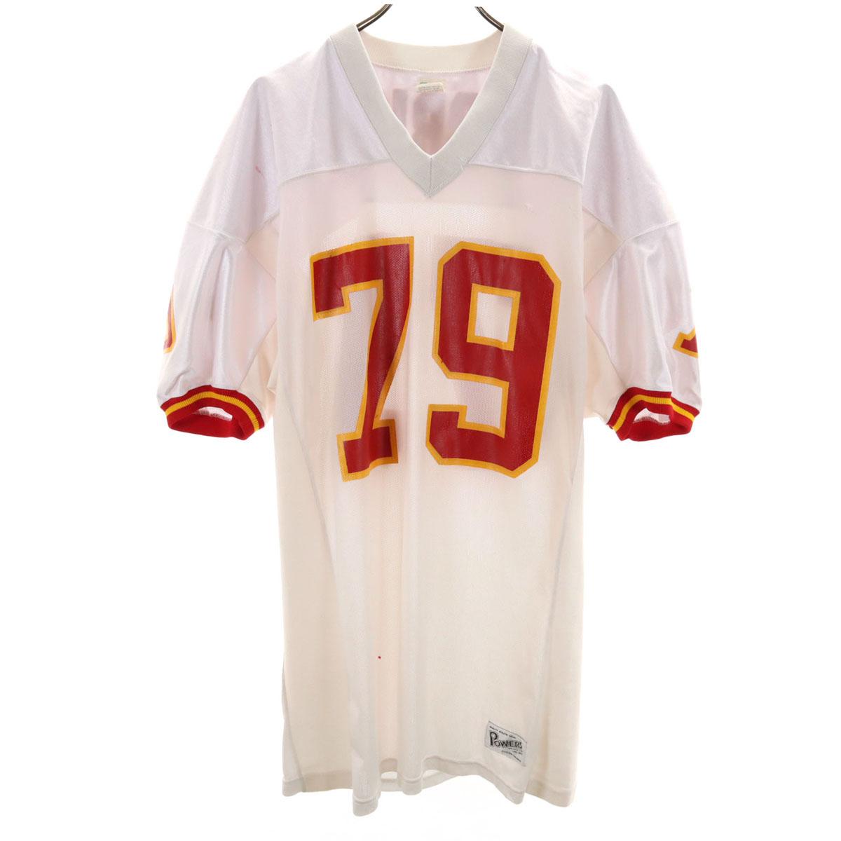 

POWERS Mfg. Co 90s Made in USA Old Short sleeve game shirt Men s Used