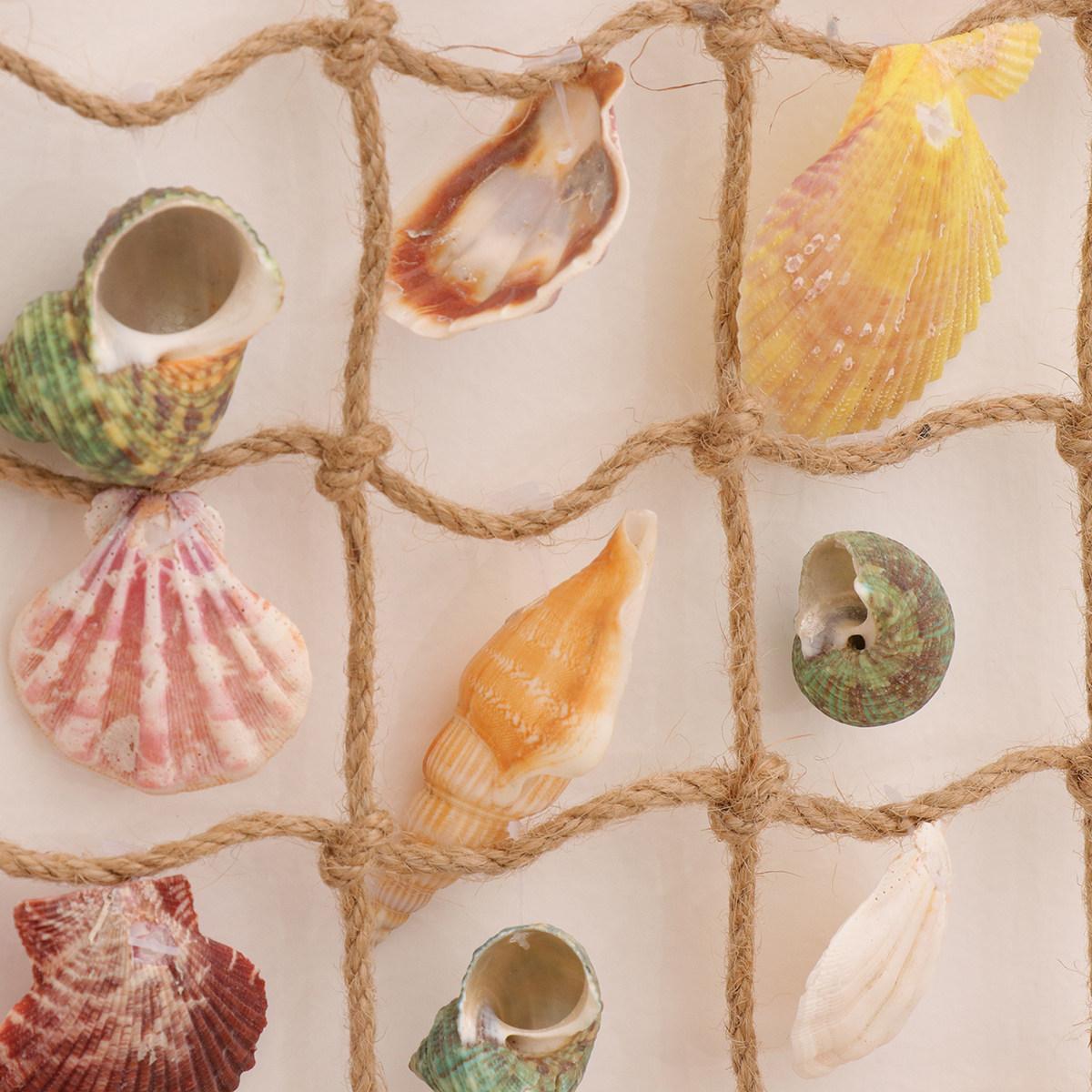 

Small Size Shell Hanging Ornaments Decorative Wall Hanging Curtain for Room Bedroom Nursery Mediterranean Style Party S