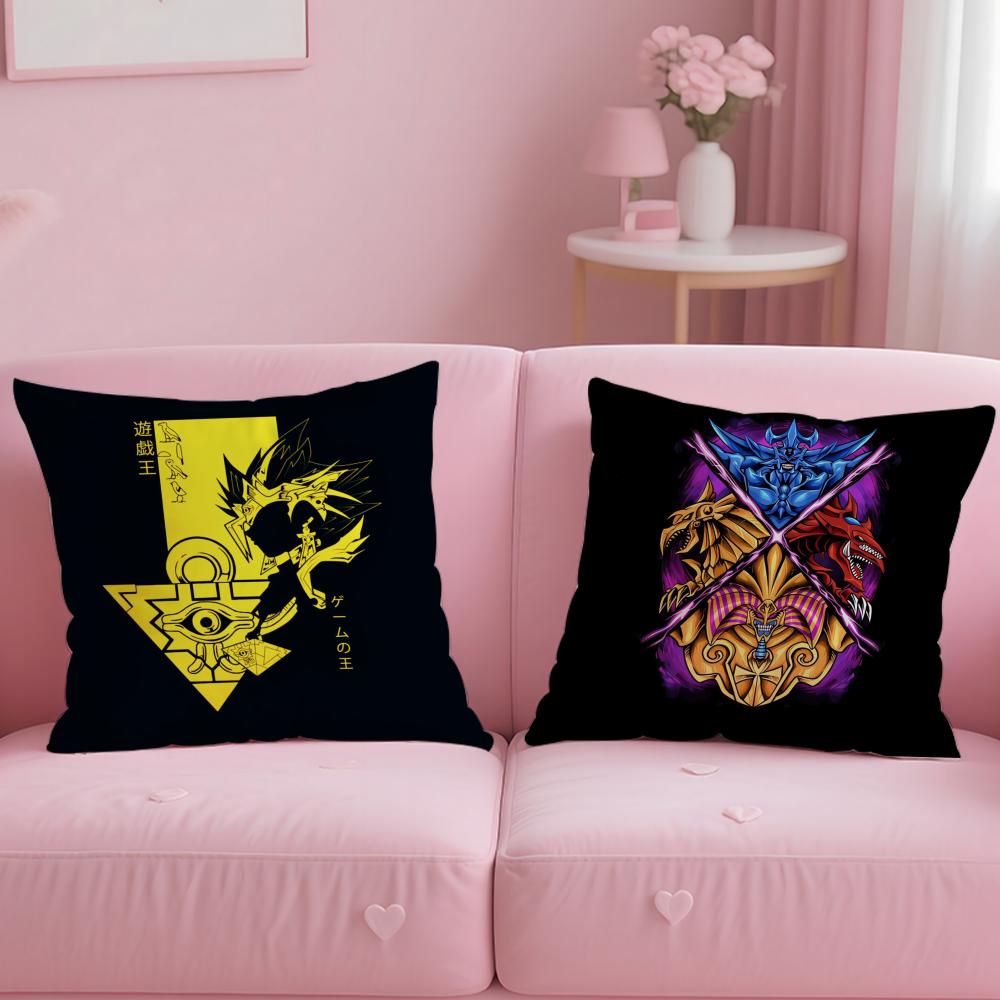 Y-Yugioh S-Stickers Cushion Cover Short Plush Double-Sided Printing Home Machine Washable In Warm Winter Pillow Case