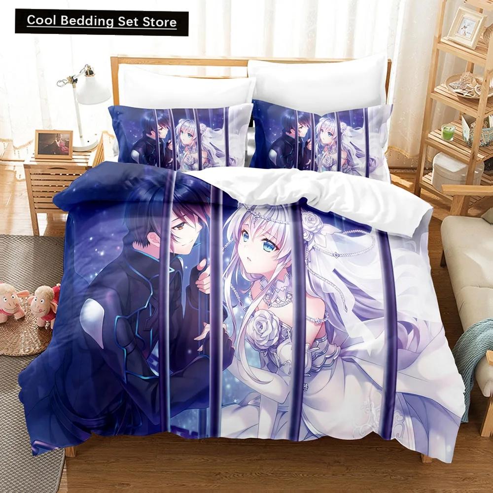 3D Anime Seirei Gensouki Bedding Set,Duvet Cover Comforter Bed Set Quilt Cover Pillowcase,King Queen Twin Size Boys Girls Adults