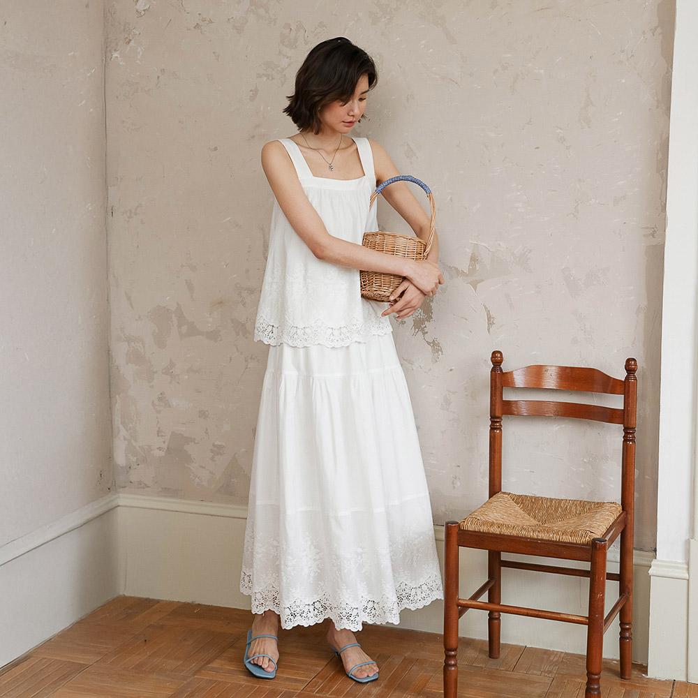 Laengsseon Ls_Pure Cotton A-Line Skirt