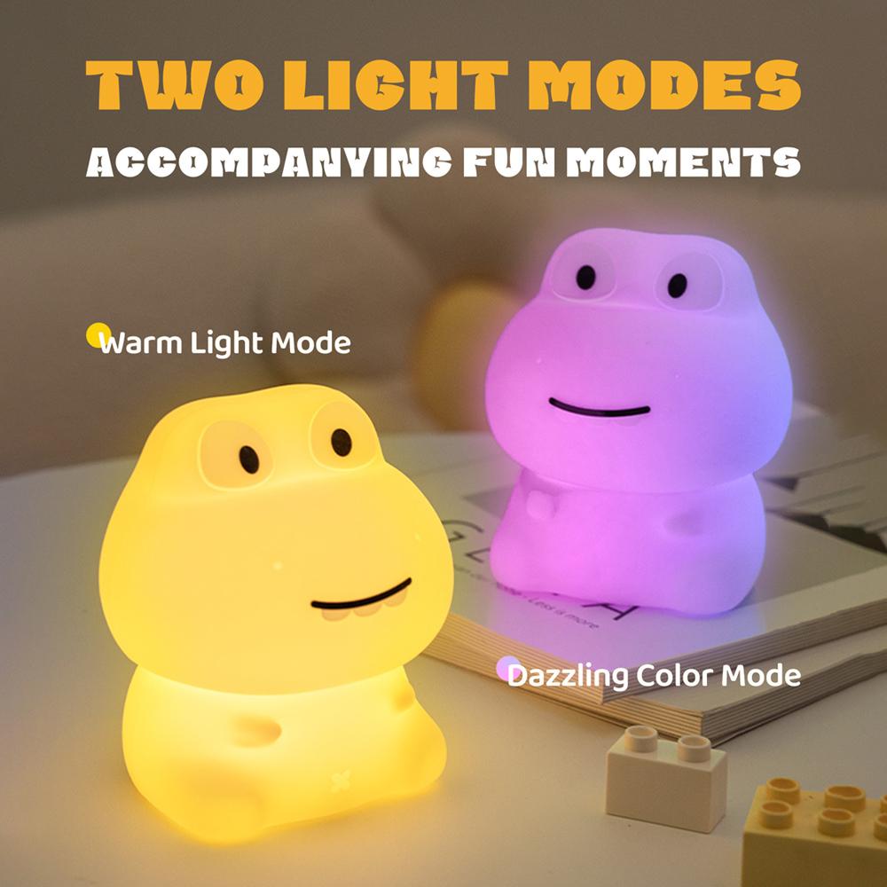 Urocza lampka nocna ze zwierzątkiem Kreatywna lampka nocna w kształcie smoka, żaby, krokodyla Dekoracja wnętrza Kolorowa atmosfera Prezent na urodziny dla dzieci