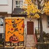 Flaga ogrodowa na Halloween, dynia, duch, szkielet, kot, flaga zewnętrzna, dwustronna, świąteczna