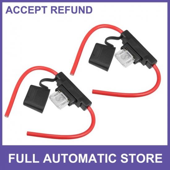 2 Set DC 12V 8 Gauge Car ATC Blade Style Inline Fuse Holder with 80A Fuse New