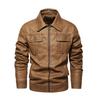 Fourth Generation Men's Leather Jacket - Wash-Faded Style, European Boutique Design, US Sizing