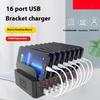 Universal 150W Multi USB Fast Charger Charging Station 16 Port Usb Quick Charge Phone Stand for Iphone 15 Samsung Xiaomi Tablet