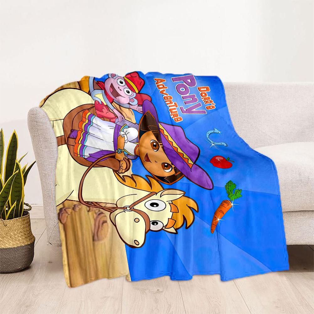 Dora Explorer Blanket Comfortable Suitable for Office Chair Seaside Bed for All Seasons Modern Suitable for Gifting Relatives and Friends