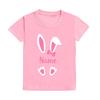 Personalized rabbit cartoon pattern summer boy and girl clothes cute, fashionable, Polyester comfortable short sleeved top