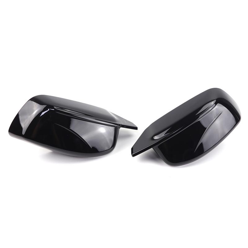 Carbon Fiber Style Black Rearview Side Mirror Cover Caps for BMW 5 Series E60 E61 E63 E64 2004-2008 New M Design