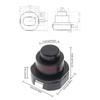 10Pcs Push Button Switch 10X11 250V 1A Flashlight Switch Black Round Lock Flashlight Button Switch On-Off