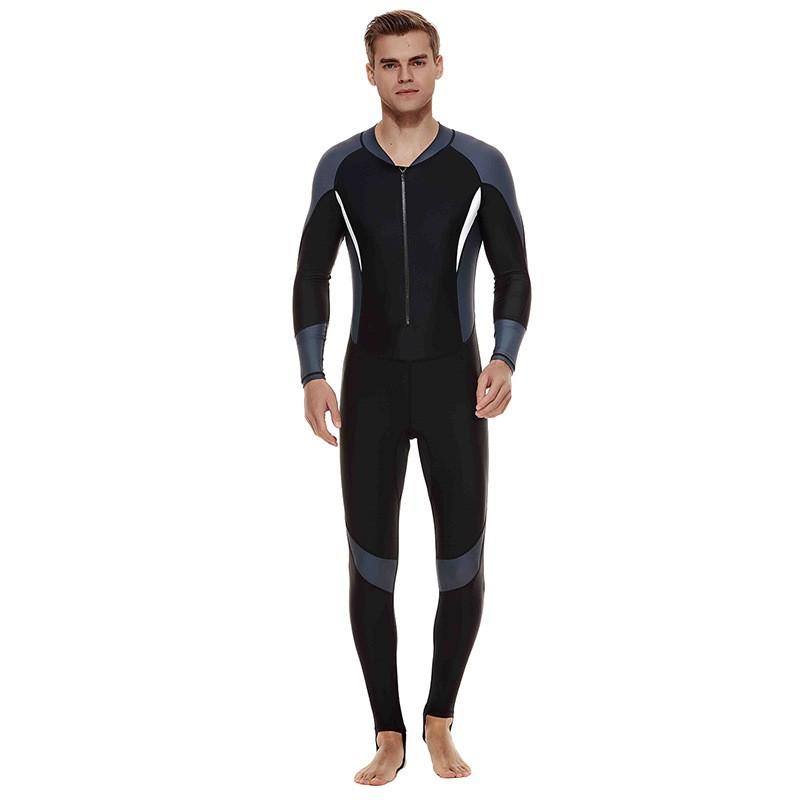 Mens Quick-Dry Rash Guard Swimsuit Snorkeling Diving UV Protection Full-Body Swimwear In Nylon