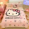 Throw Blanket Hello Kitty Melody Cinnamoroll Large Cartoon Lamb Fleece Double-Layer Thickened Milk Fleece Blanket Plus Velvet