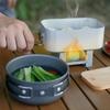 Cooker Pot with Easy To Carry Foldable Handle for Camping Trekking Meals Aluminum Alloy Steamer Outdoor Cooking Pots