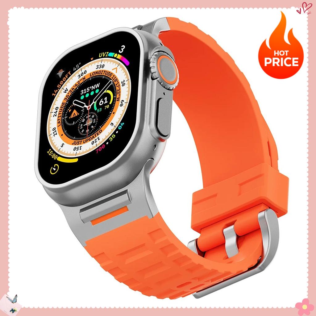 HOT Sport Band for Apple Watch Ultra 3/2 49mm S11 10 9 8 7 46mm 45mm Soft Silicone Bracelet for iWatch6 5 4 Se 44mm Correa Strap