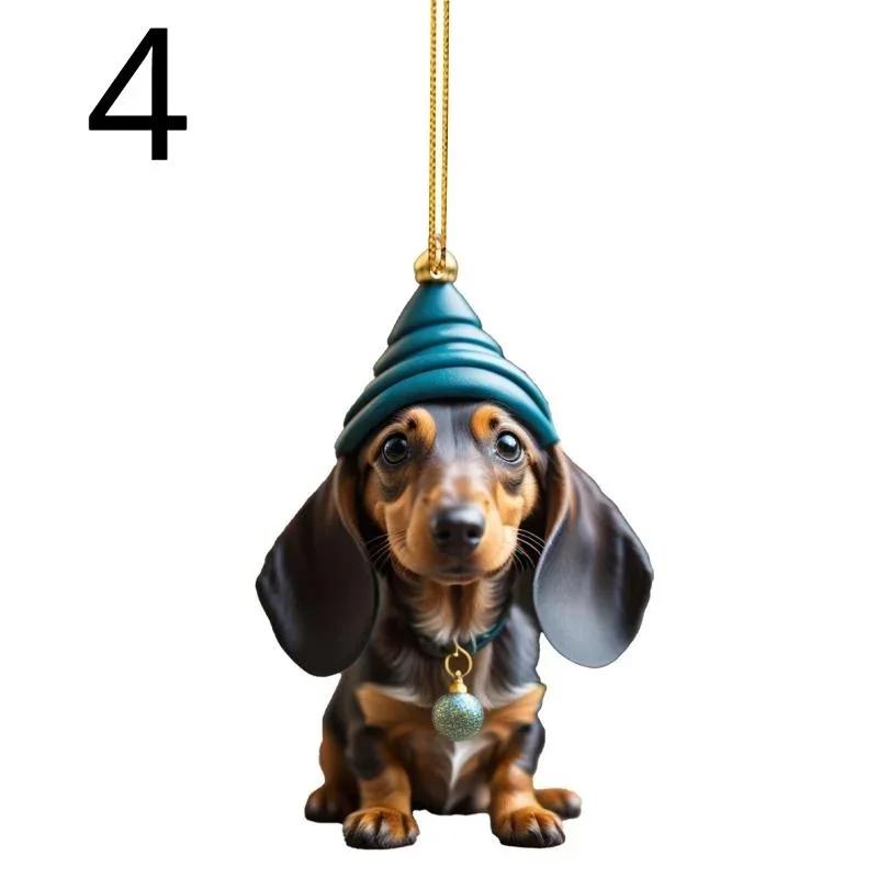 1Pc Cartoon Cute Dog 2025 Christmas Ornaments Hanging Decoration Gift Christmas Hanging Tree Personalized Pendant Party Supplies