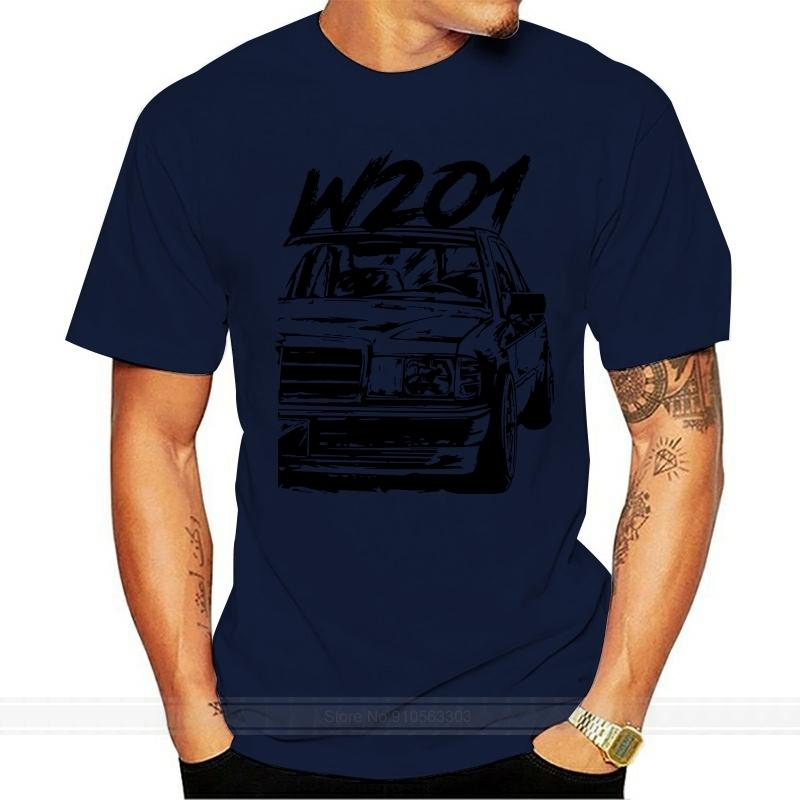 Anime W201 190e Casual New Arrival Tee Shirt Man Fashion Crewneck TShirt Fashionable  Cotton S