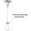 2 Sets Ceiling Support for Closet Rod Stainless Steel Adjustable 59-inch Ceiling Suspension Holder for Curved L-Shaped or Straight Shower Rods