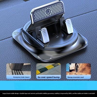 Car Mobile Phone Holder, Advanced Silicone Pad, Non-slip and Non-marking Glue Fixing