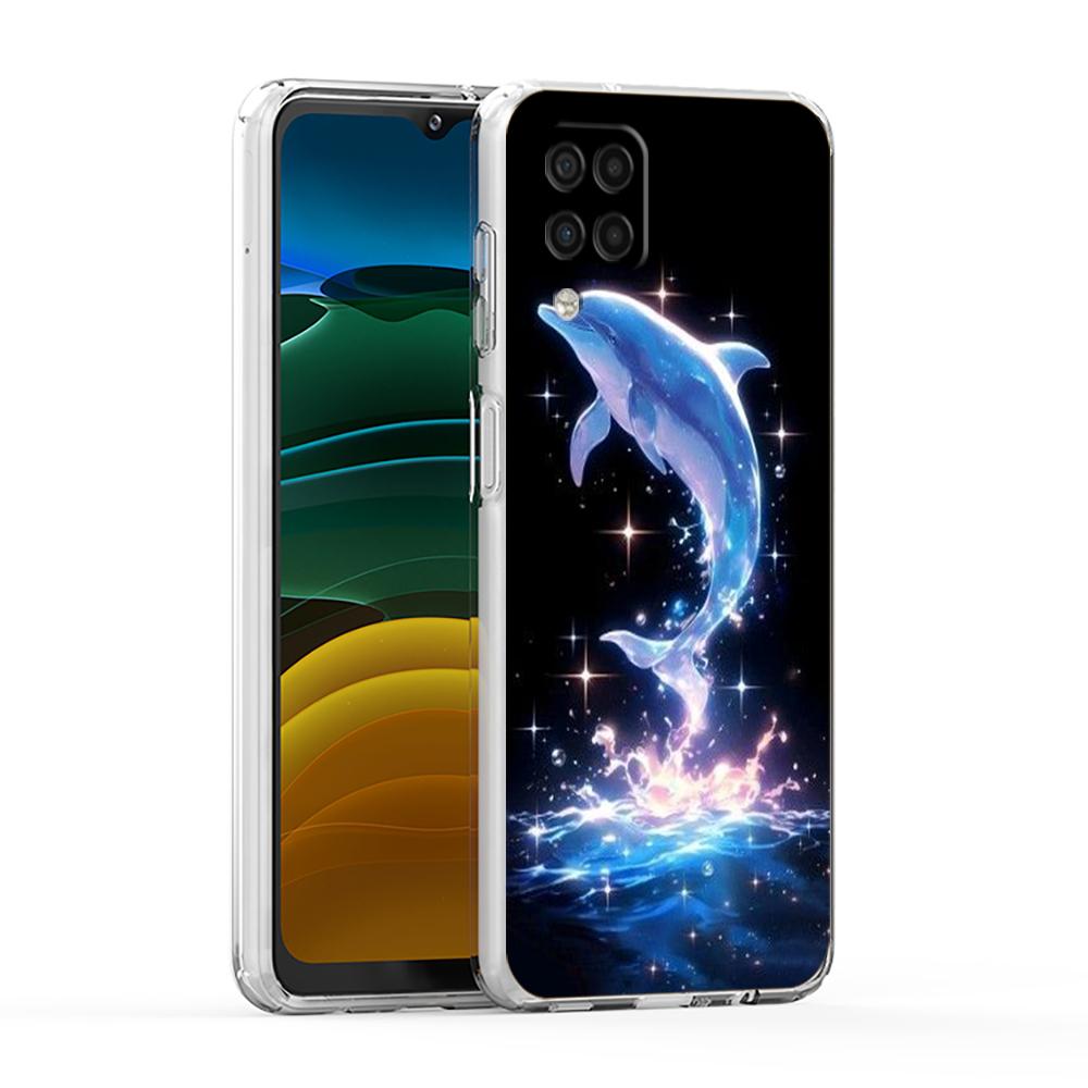 Ozean Tier Delfin TPU Hülle für Samsung Galaxy A25 A23 A22 A52S A52 A55 A72 A51 A71 A41 A31 A13 A11 5G Transparente Handyhülle