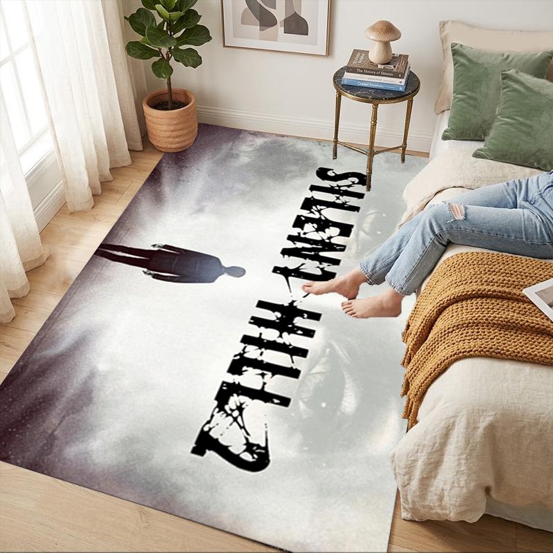Silent Hill Wohnzimmer rutschfester Teppich Weicher Teppich für Schlafzimmer Spielzimmer Sofa Büro Heimdekoration Fußmatte Weihnachtsgeschenk C9301376