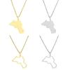 Trendy Zilver/Goud Koerdistan Land Gebied Ketting Unisex Dames Heren Ketting