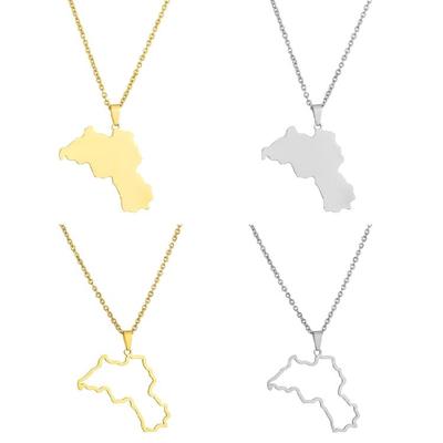 Trendige Silber/Gold Kurdistan Ländergebiet Halskette Unisex Damen Herren Kette