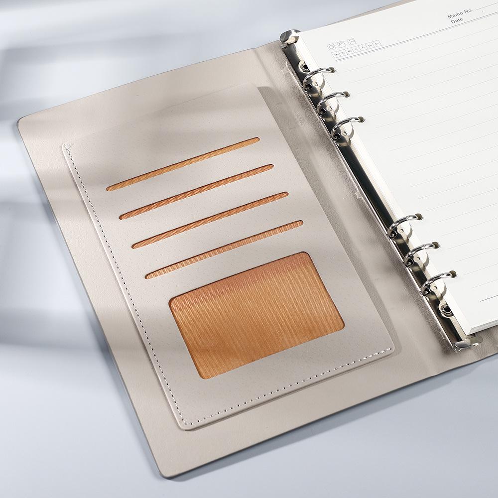 A5 Tri-fold Loose-leaf Notebook & Notepad for Business Meetings with Customizable Logo, Gift Box Set