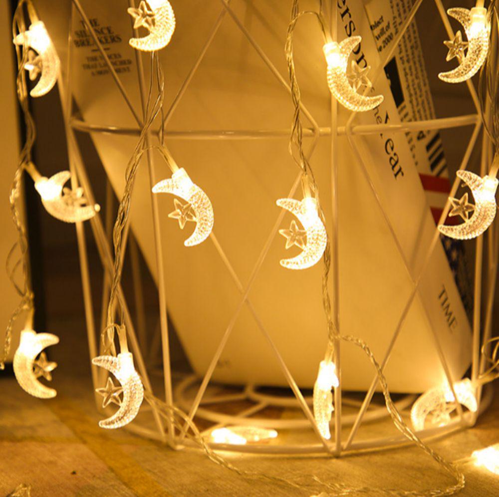 Middle East Moon & Star LED String Lights for Bedroom Atmosphere