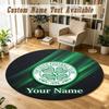 Round Rug Custom NameCeltic FC Pattern Non Slip Carpet Home Floor Decor