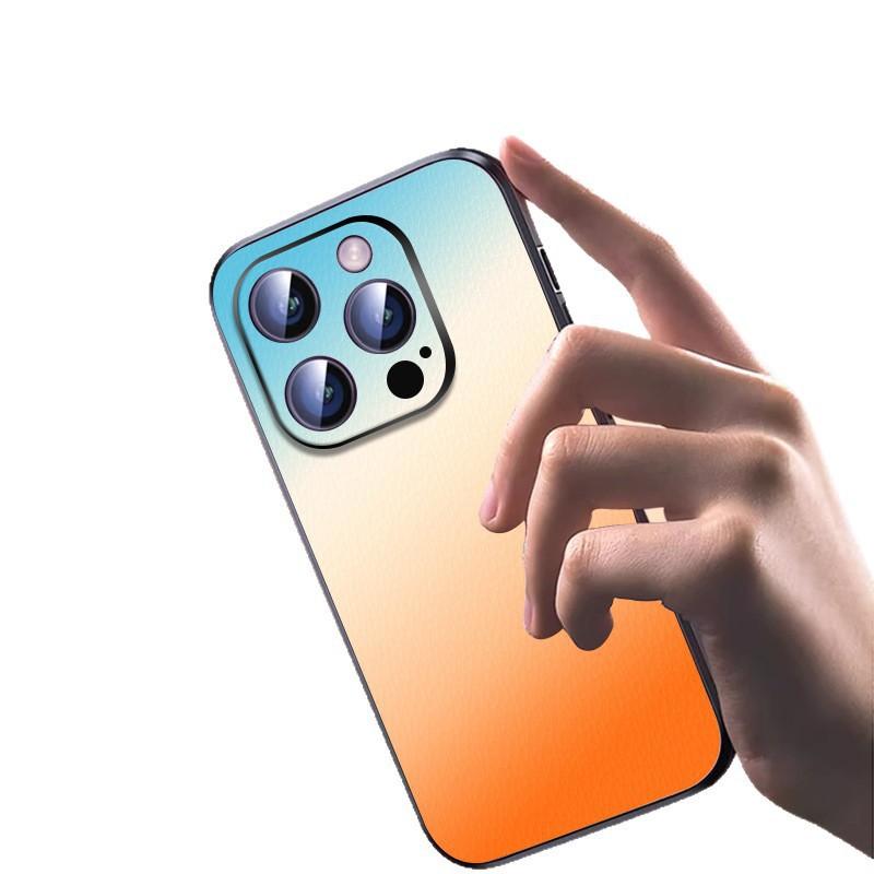 Applicable to Apple 17 mobile phone case new female iPhone16promax high-end plain leather ip14p anti-drop 13pro
