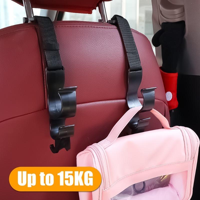 2pcs Car Back Seat Hook Multi-function Rear Seat Headrest Hanging Hook Umbrella Holder Seat Back Storage Hook Auto Interior Tool