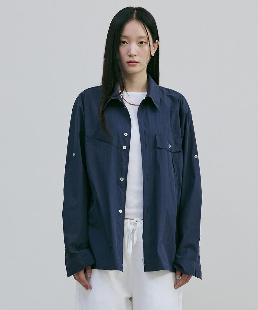 Beleudeunua Air Fold Shirt Jacket (Navy)