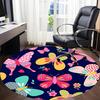 1pc Butterfly Floral Print Chair Carpet for Office, , Non-slip carpet, Very suitable for offices, farmhouses,Outdoor carpet yy251120033