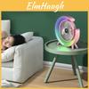 Stilvoller farbenfroher LED-Tischventilator Tragbarer USB-wiederaufladbarer Mini-Ventilator für Zuhause und Büro