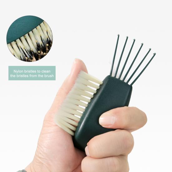Hair Brush Cleaner Remover Tool Double-Sided Comb High-hardness Bristles Brush Two-in-one Cleaning