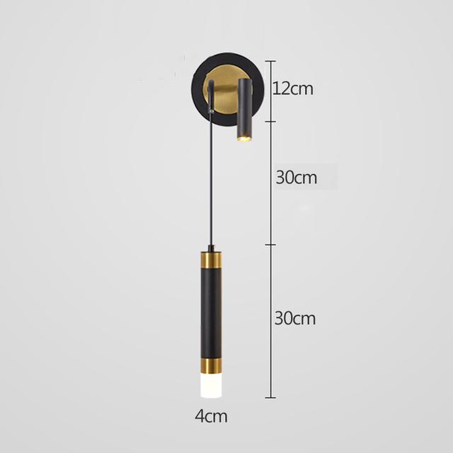 LED Wall Lamp Nordic Double Head Adjustable Wall Lights Creative Bedroom Bedside Reading Lamps Indoor Acrylic Home Decor Sconces