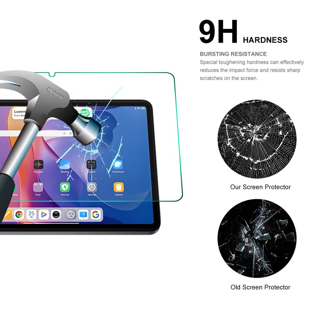 For Xiaomi Redmi Pad 2 2Pcs Screen Protector ENKAY HAT PRINCE 9H 2.5D 0.33mm High Aluminium-silicon Glass Film