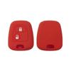 1Pc Black/Red/Blue Straight Plate 2-Key Silicone Keycase,For Toyota Aygo/Peugeot 107 206 307 207 408/Citroen C2 C3 C4,Car Parts