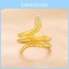 Unique Red Eyed Snake Ring In Gold Plated Brass Perfect For Fashion Forward Men