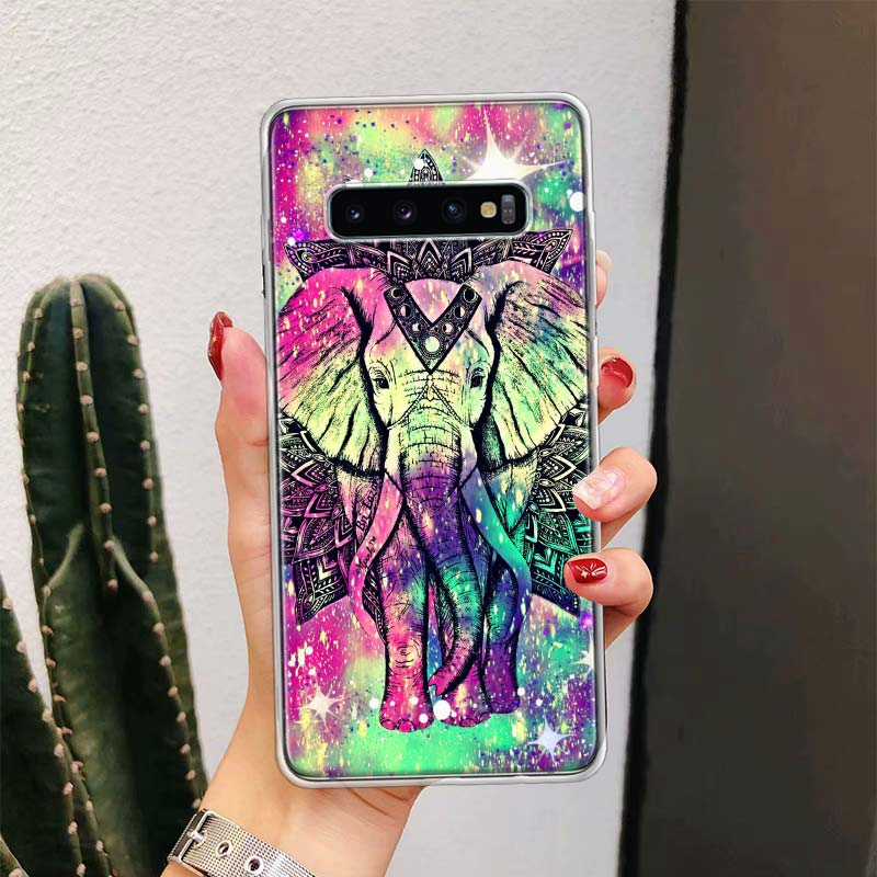 Elephant Mandala Aztec For Samsung Galaxy Note 20 Ultra 20 10 Pro 9 8 Phone Case S10E S10 Plus S9 S8 + S7 Edge M21 M32 Cover
