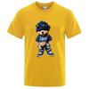 Tricou de Bumbac de Lux cu Imprimeu Ursuleț de Pluș Vara Casual Gât Rotund Mânecă Scurtă Haine Harajuku Unisex Bumbac Tricou Streetwear Topuri