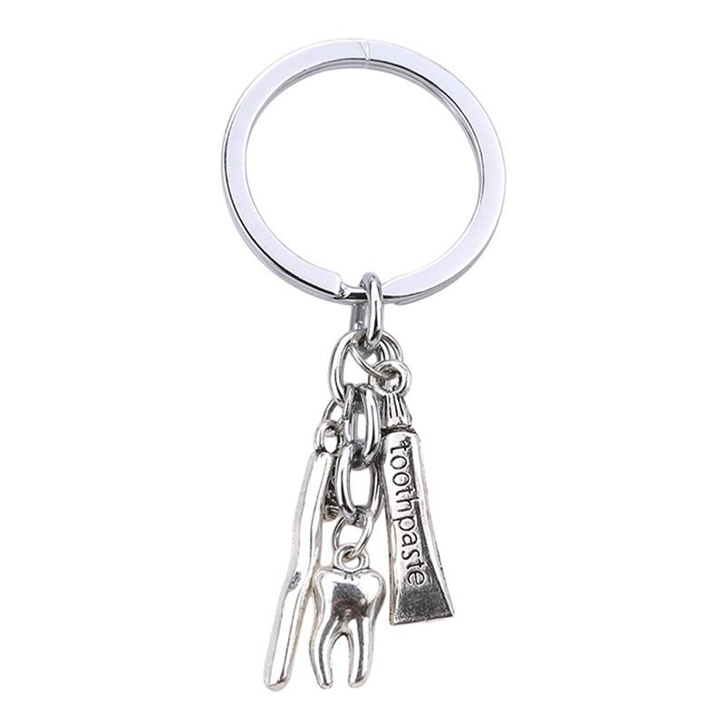Buy Dentist Key Ring Toothpaste Tooth Toothbrush Initial Key Chain