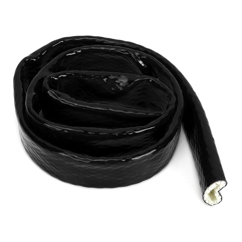 AN12 Black Fire Sleeve Braid Flame Heat Shield 3 4 x 3.3ft ID 0.7in Fuel Hose Protector