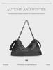 2024 Autumn/Winter Diamond-Patterned Leather Handbag - Trendy Cowhide Shoulder & Messenger Bag for Women