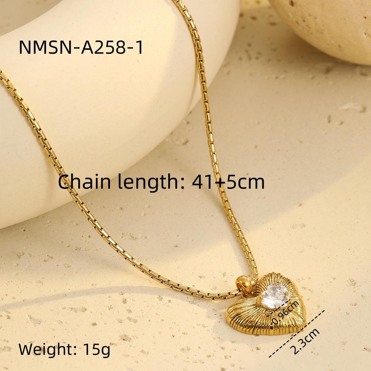 GEMCHIC Women s Heart Pendant Necklace Stainless Steel Cubic Zirconia Geometric Chain Choker Fashion Jewelry Gift 18K