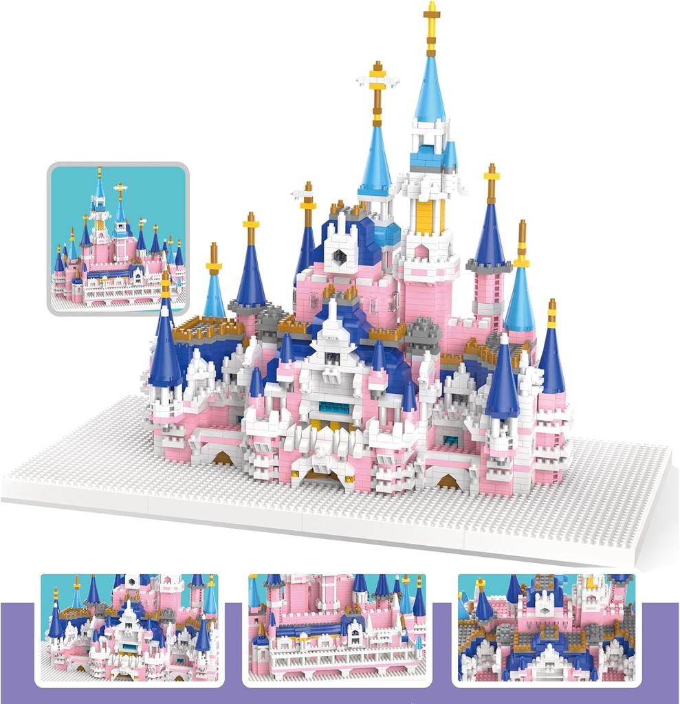 "Fantasy Castle Micro Building Blocks - 3008+Pcs Mini Bricks With 5 Towers | Detailed Architecture Model Kit"