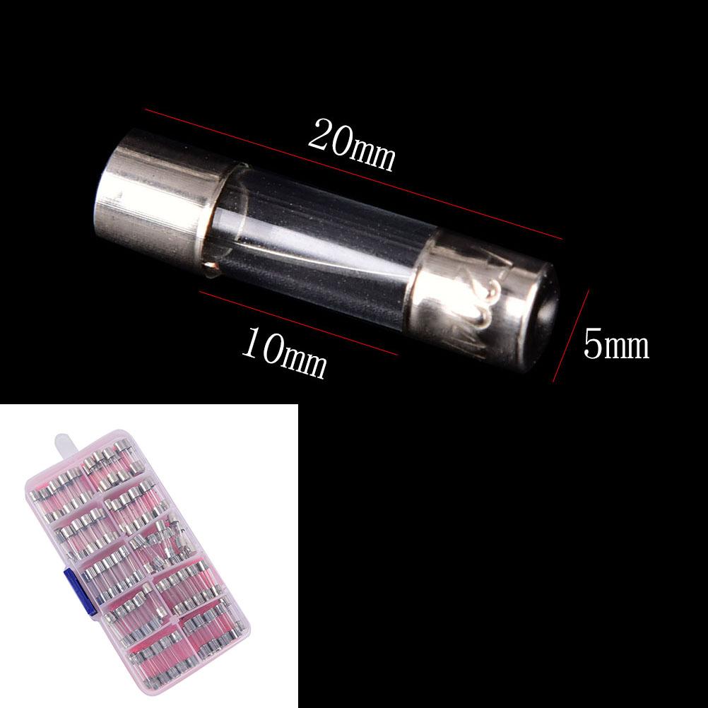 

100Pcs/Set 5x20mm Quick Blow Glass Tube Fuse Assorted Kits Fast-blow Glass Fuses 5x20 mm ...