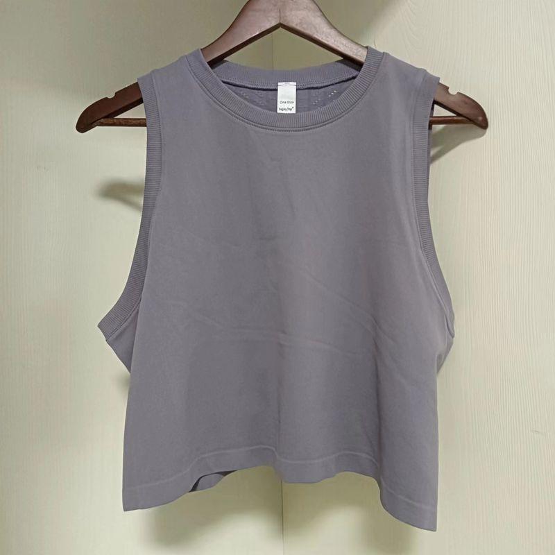 

Jianfan Short Loose Sports Top Women s Cut Out Short Sleeve T-Shirt Fitness Running Smock Fancy Yoga Vest Grey Mesh Blouse All yards