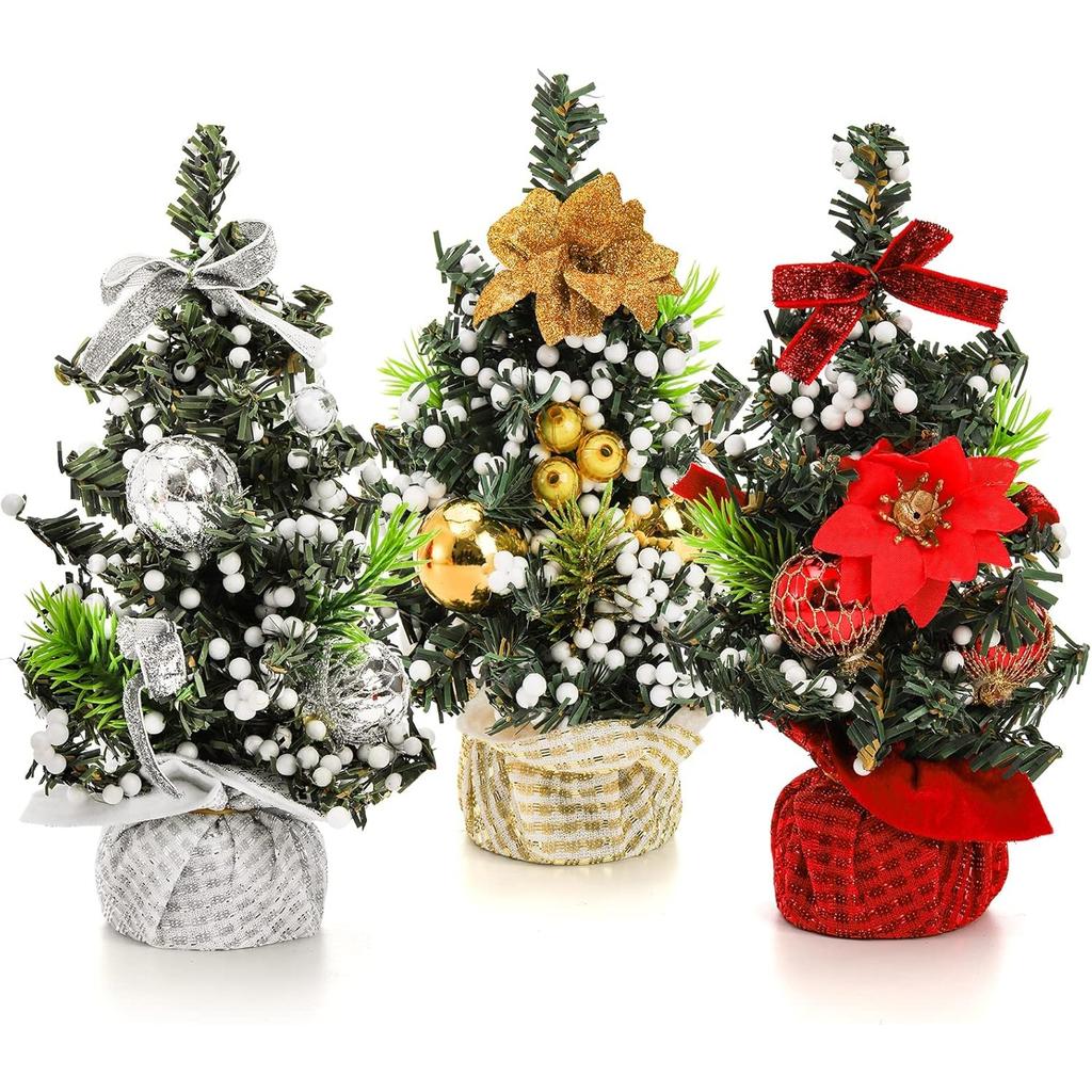 Small 20cm Mini Christmas Tree Desktop Decoration Window Display Ornament for Christmas Gift Ideas Holiday Season Festive Decor