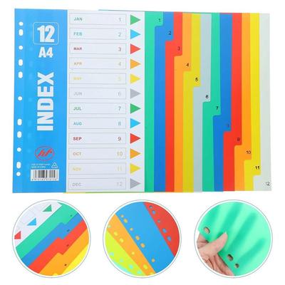 Numbers Index Separator Page 5/10/12/20/31Pages Binder Dividers Loose-leaf Dividers  Notebook